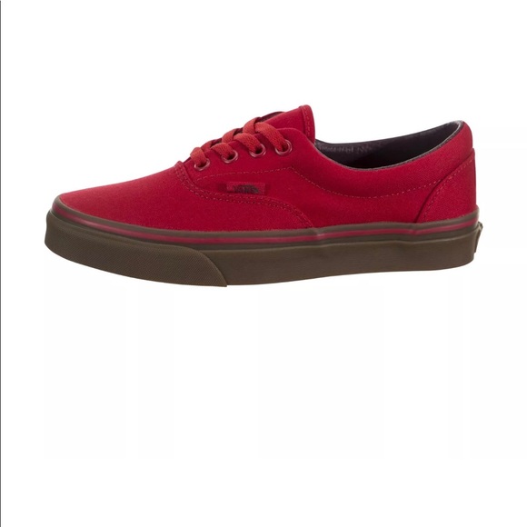 Vans Era Canvas Racing Red Gum Sole 